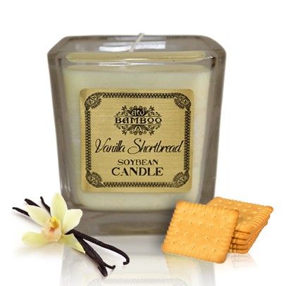 Soy Wax Jar Candle, Vanilla Shortbread, showing the distinctive design – soy wax candle product image 18