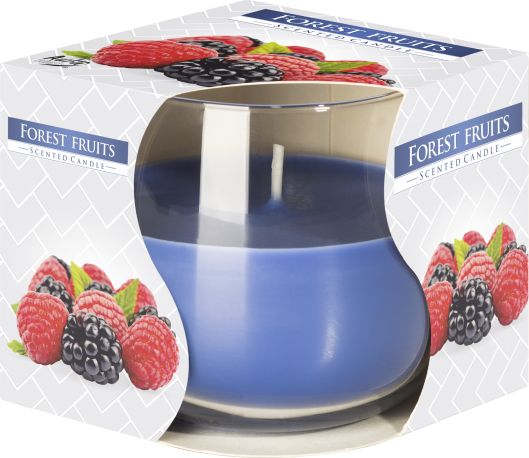 Scented Glass Jar Candle, Forest Fruits, showing the distinctive design – scented candle product image 1