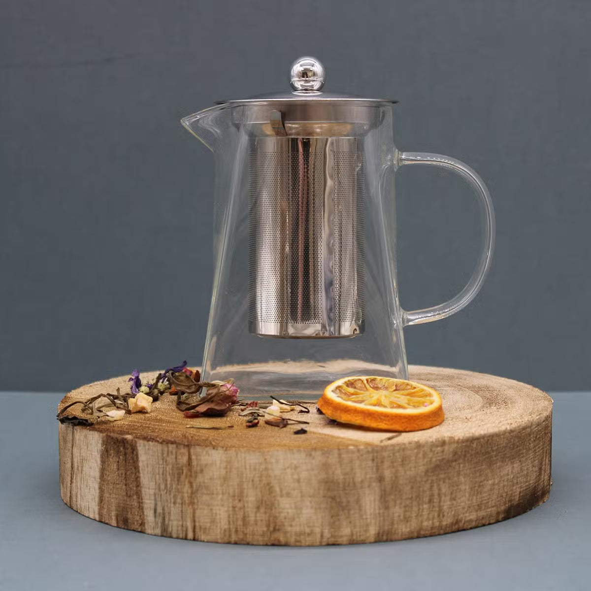 Tower-Shaped Glass Infuser Teapot – Clear Borosilicate Loose Leaf Tea – product
