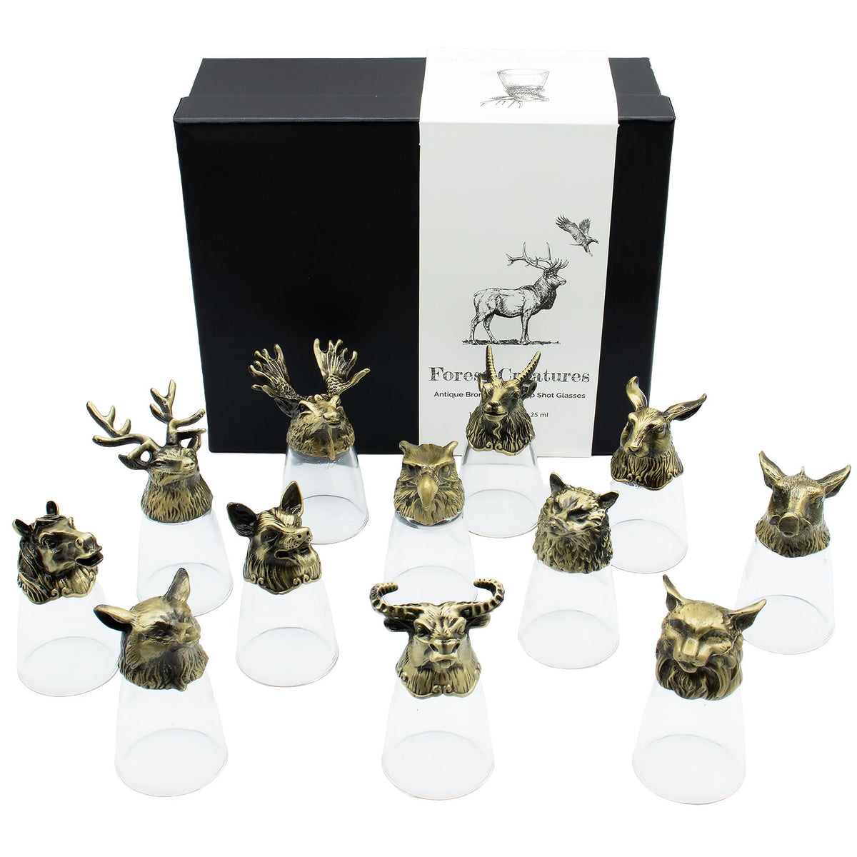 Forest and Mystical Creatures Shot Glass Gift Set, 12 x 25ml, showing the distinctive design – shot glass gift set product image 15