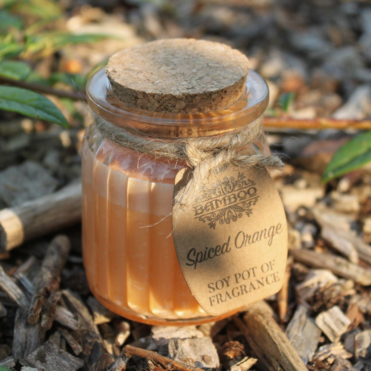 Spiced Orange Scented Soy Wax Pot Candle, showing the distinctive design – scented soy candle product image 3