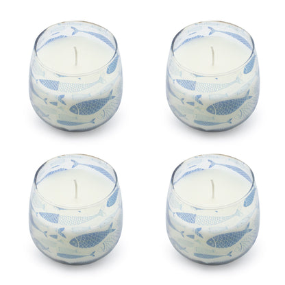 Small Decorative Glass Jar Candle – Seabreeze product image 2, showing the distinctive design and materials