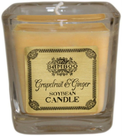 Soy Wax Jar Candle, Grapefruit and Ginger, showing the distinctive design – soy wax candle product image 22