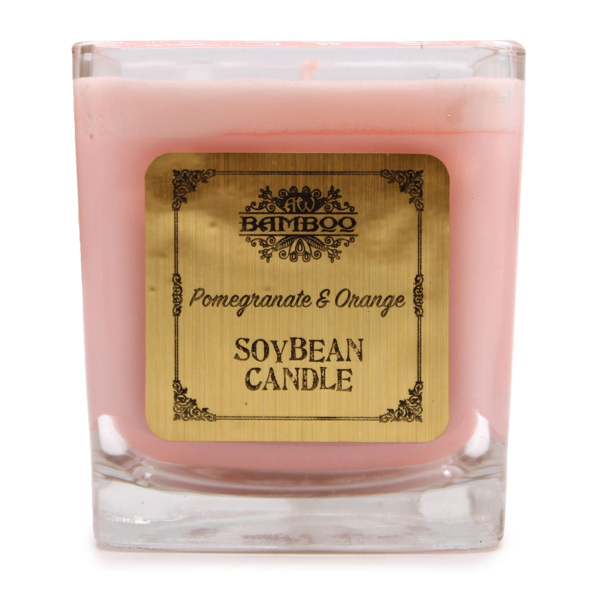 Soy Wax Jar Candle, Pomegranate and Orange, showing the distinctive design – soy wax candle product image 10