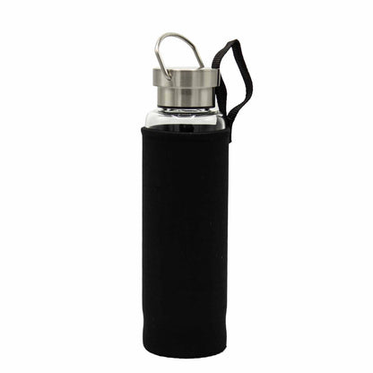 500 ml Crystal Infused Glass Water Bottle, Invigorating Red Jasper - Obelisk, showing the distinctive design – crystal water bottle product image 5