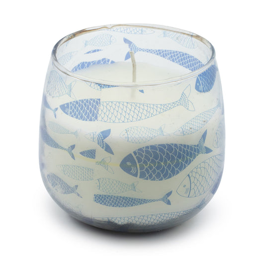 Medium Decorative Glass Jar Candle – Seabreeze product image 1, showing the distinctive design and materials