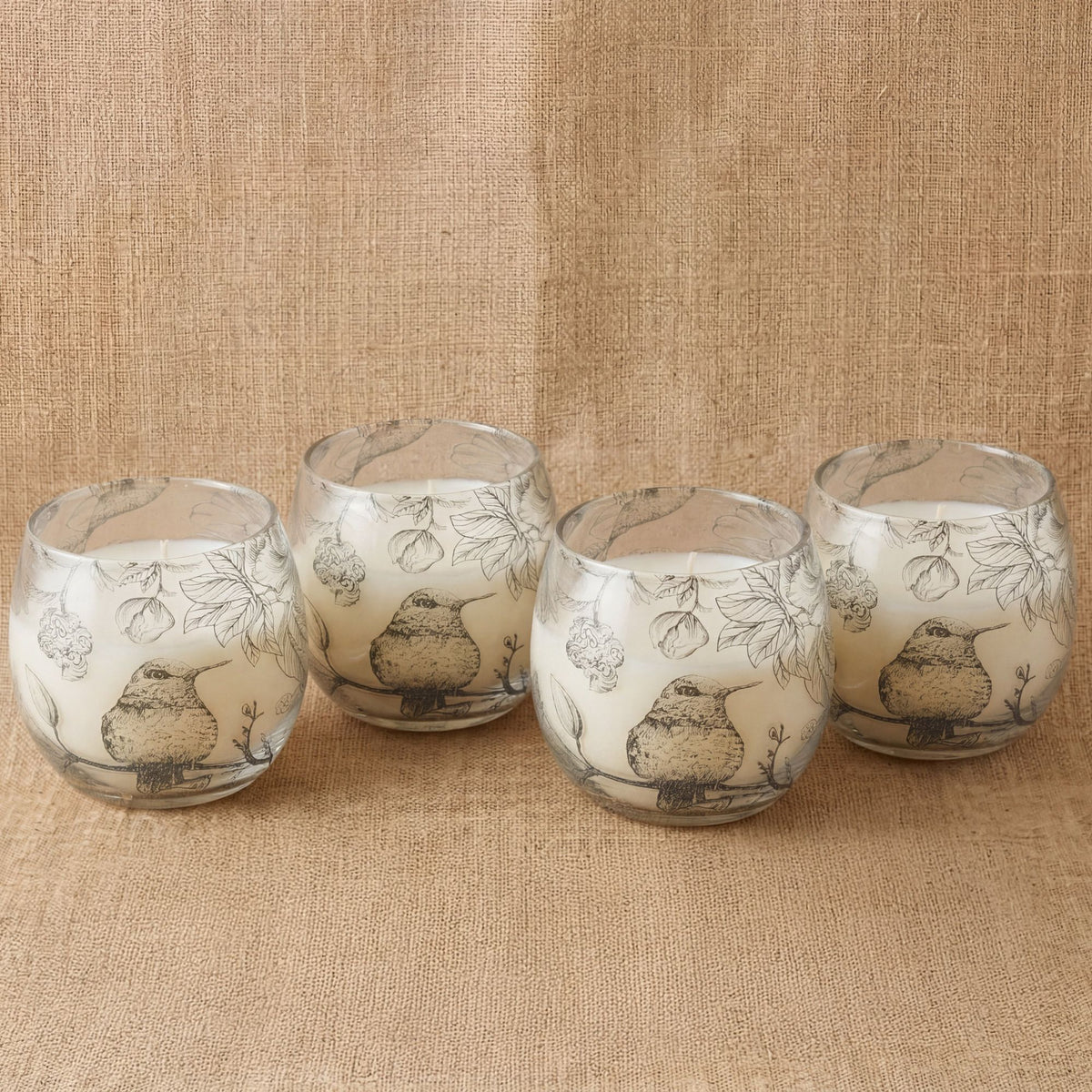 Small Decorative Glass Jar Candle – Drawn by Flame product image 3, showing the distinctive design and materials