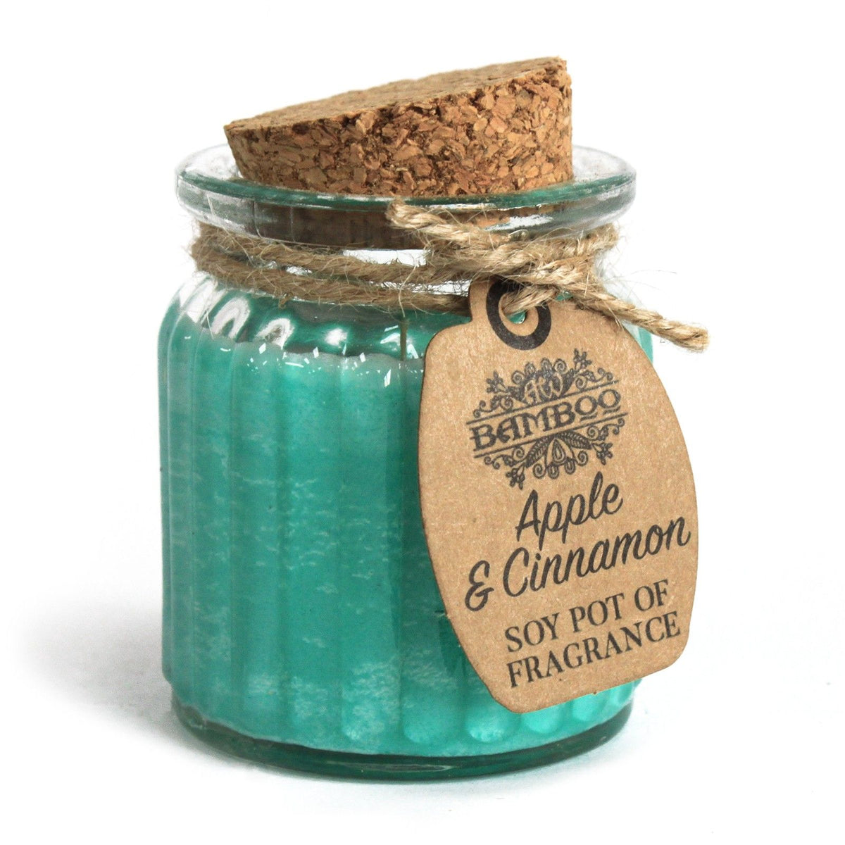 Apple and Cinnamon Scented Soy Wax Pot Candle, showing the distinctive design – scented soy candle product image 4