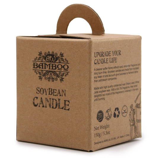 Soy Wax Jar Candle, Pomegranate and Orange, showing the distinctive design – soy wax candle product image 1