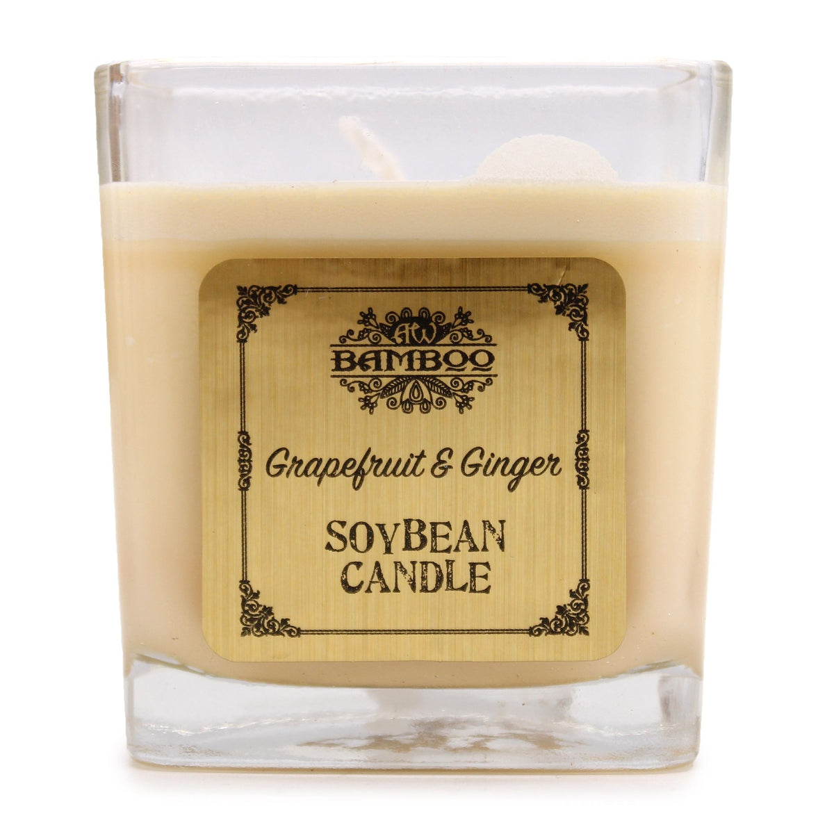 Soy Wax Jar Candle, Grapefruit and Ginger, showing the distinctive design – soy wax candle product image 10