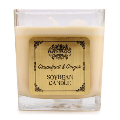 Soy Wax Jar Candle, Grapefruit and Ginger, showing the distinctive design – soy wax candle product image 10