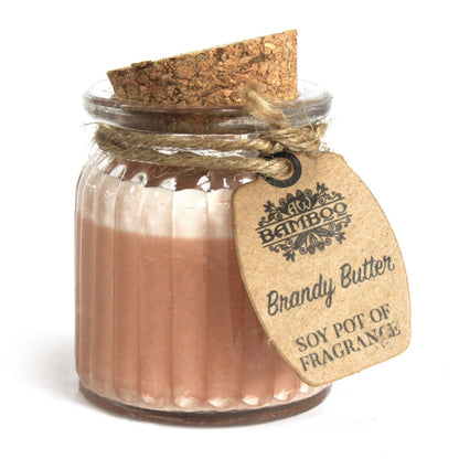 Brandy Butter Scented Soy Wax Pot Candle, showing the distinctive design – scented soy candle product image 4