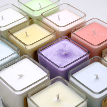 Soy Wax Jar Candle, Lily and Jasmine, showing the distinctive design – soy wax candle product image 11