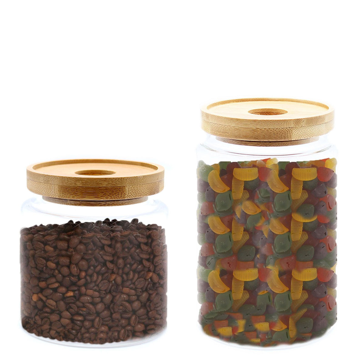 Glass Storage Jar with Bamboo Lid – 15cm product image 4, showing the distinctive design and materials