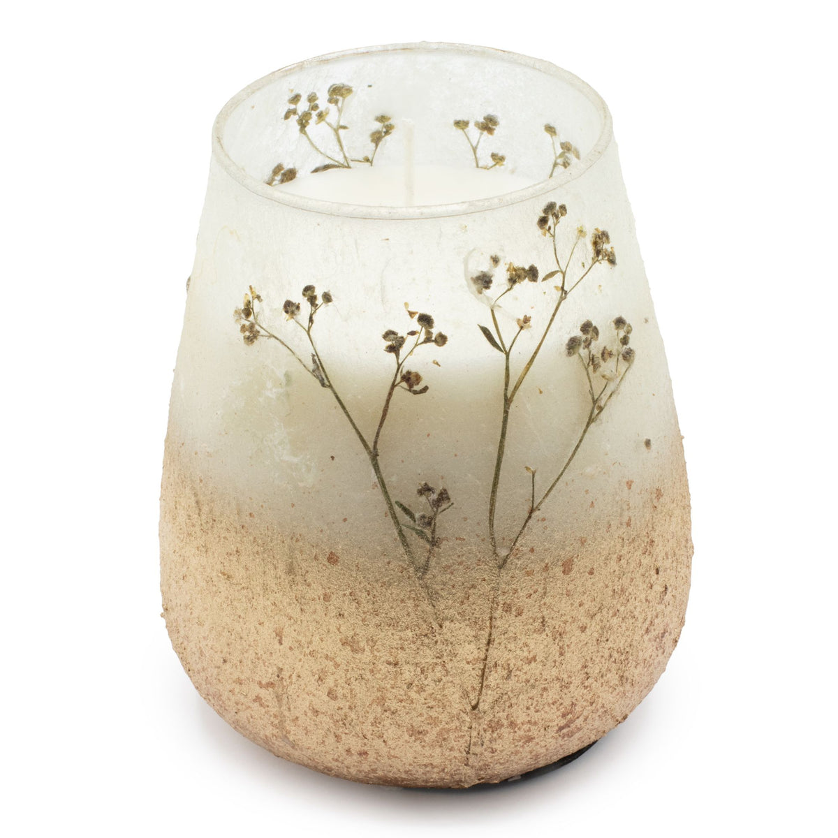 Tall Decorative Glass Jar Candle – Wildlight Woods product image 2, showing the distinctive design and materials
