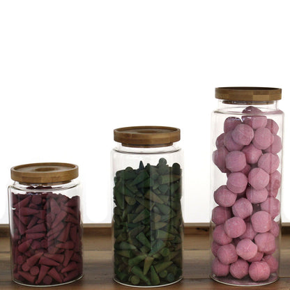 Glass Storage Jar with Bamboo Lid – 20cm product image 7, showing the distinctive design and materials