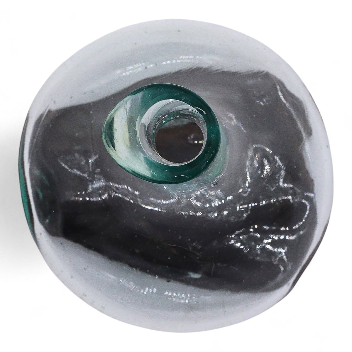 Molten Glass Mini Decanter on Wood 20cm, showing the distinctive design – molten glass home decor product image 7