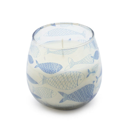 Small Decorative Glass Jar Candle – Seabreeze product image 3, showing the distinctive design and materials