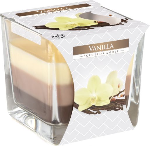 Rainbow Glass Jar Candle, Vanilla, showing the distinctive design – rainbow jar candle product image 1