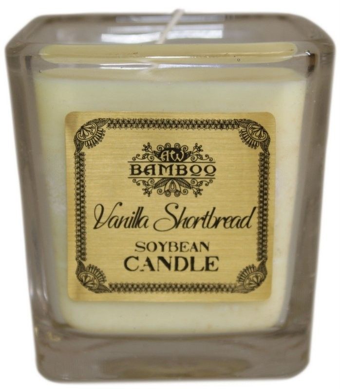 Soy Wax Jar Candle, Vanilla Shortbread, showing the distinctive design – soy wax candle product image 2