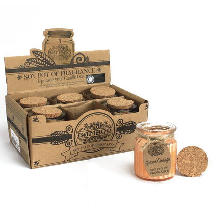 Spiced Orange Scented Soy Wax Pot Candle, showing the distinctive design – scented soy candle product image 2