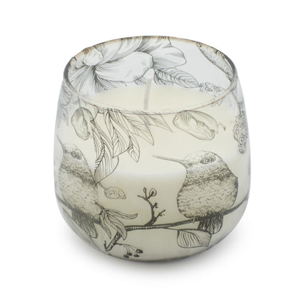 Medium Decorative Glass Jar Candle – Drawn by Flame product image 1, showing the distinctive design and materials
