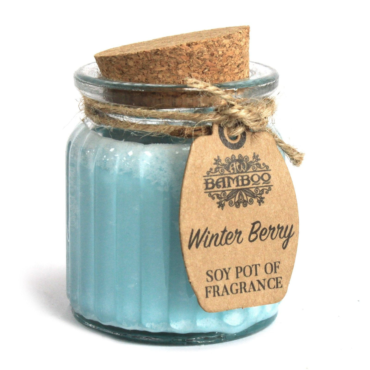 Winter Berry Scented Soy Wax Pot Candle, showing the distinctive design – scented soy candle product image 3