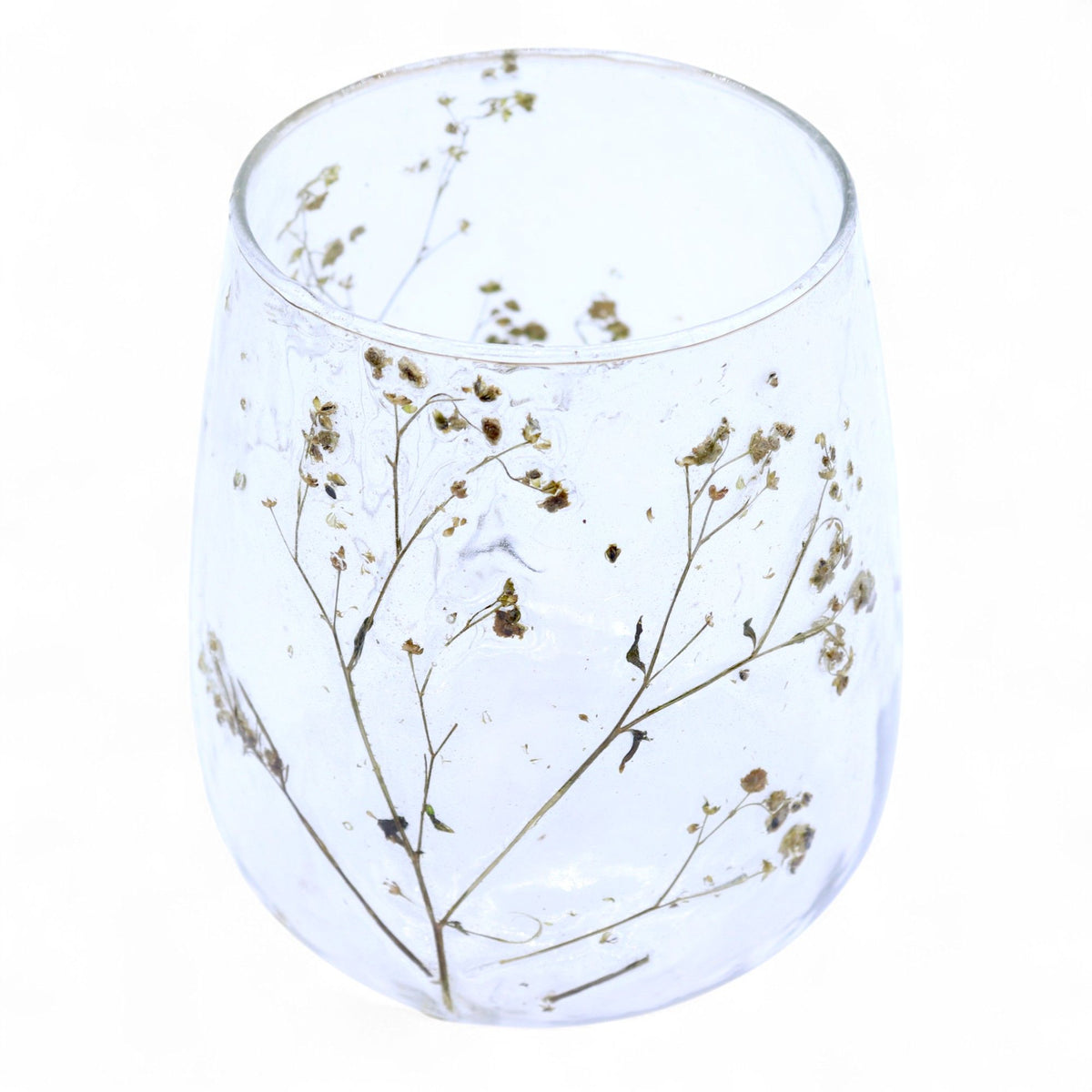 Margarita Botanical Recycled Glass Candle Holder – 12x11cm product image 3, showing the distinctive design and materials