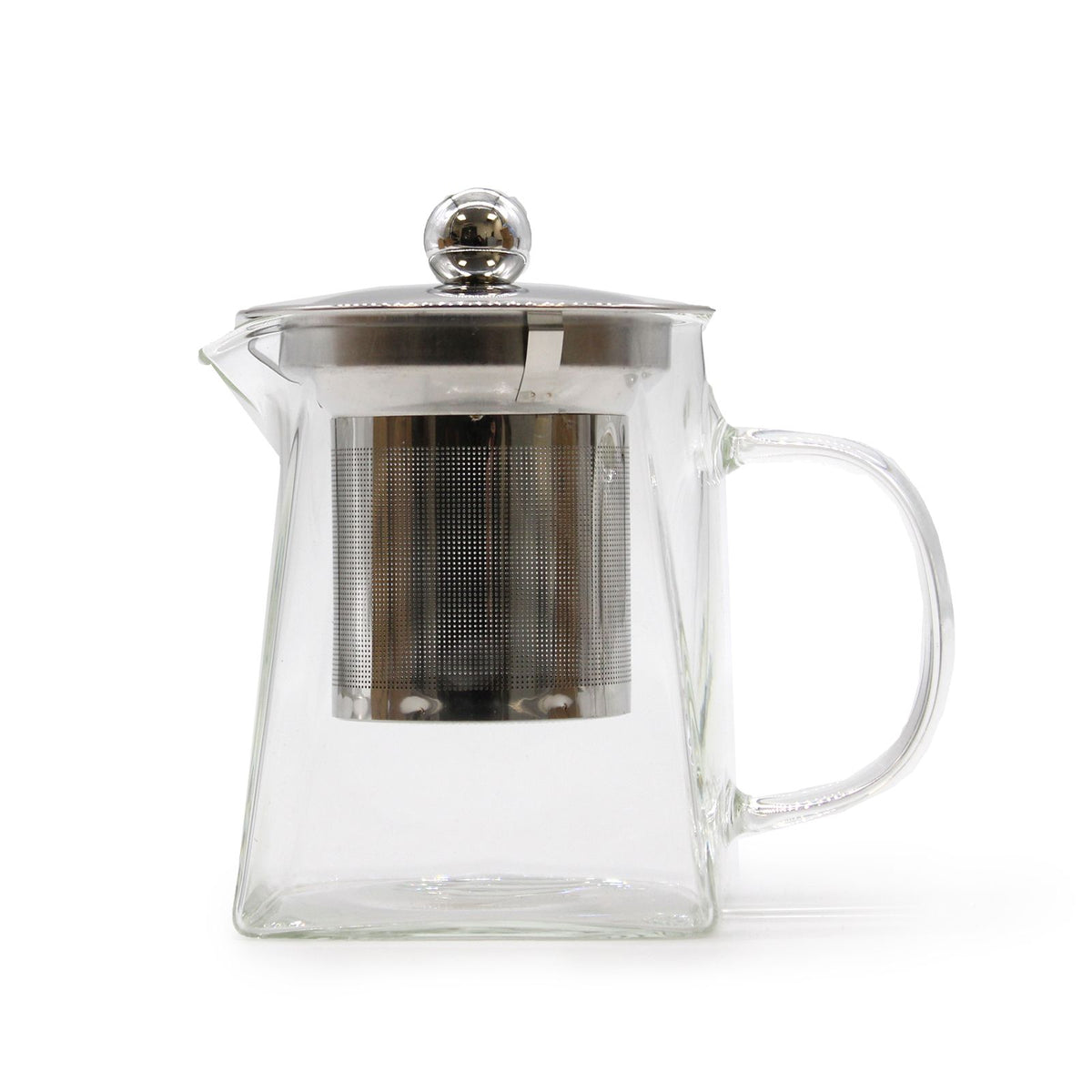 Glass Infuser Teapot, Tower Shape, 350ml, showing the distinctive design – glass infuser teapot product image 5