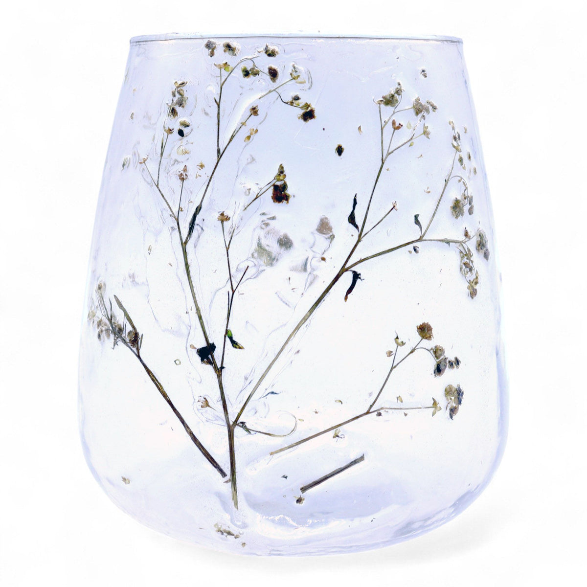 Margarita Botanical Recycled Glass Candle Holder – 12x11cm product image 4, showing the distinctive design and materials