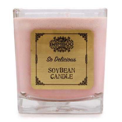 Soy Wax Jar Candle, So Delicious, showing the distinctive design – soy wax candle product image 1