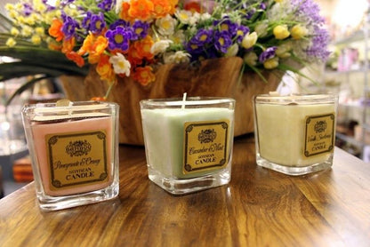 Soy Wax Jar Candle, Cucumber and Mint, showing the distinctive design – soy wax candle product image 10