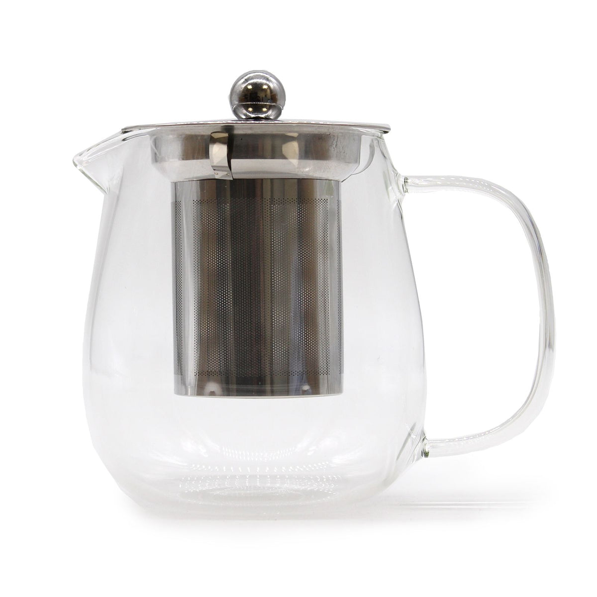 Glass Infuser Teapot, 550ml Loose Leaf Tea, showing the distinctive design – glass infuser teapot product image 2