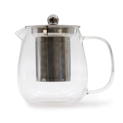 Glass Infuser Teapot, 550ml Loose Leaf Tea, showing the distinctive design – glass infuser teapot product image 2