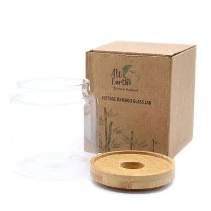 Glass Storage Jar with Bamboo Lid – 10cm product image 6, showing the distinctive design and materials