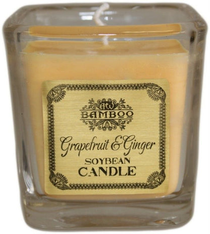 Soy Wax Jar Candle, Grapefruit and Ginger, showing the distinctive design – soy wax candle product image 14