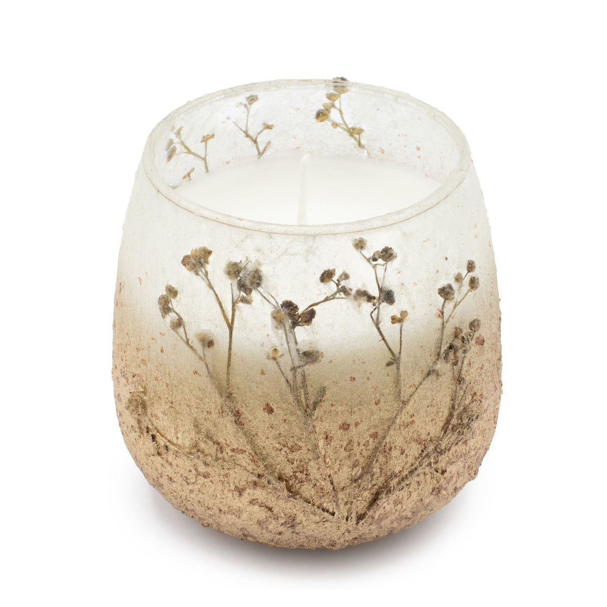 Medium Decorative Glass Jar Candle – Wildlight Woods product image 3, showing the distinctive design and materials